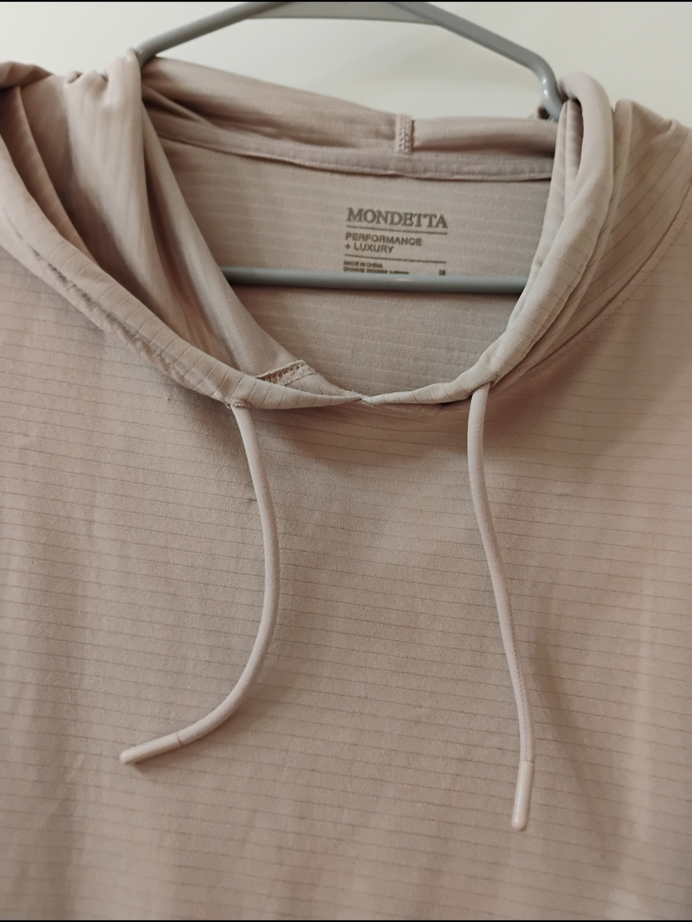 Mondetta Beige Ribbed Hooded Pullover - Picture 4 of 7
